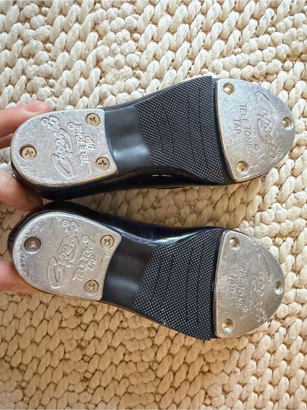 Capezio Black Patent Tap Shoes for Kids